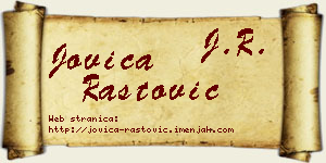 Jovica Rastović vizit kartica
